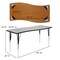 Emma and Oliver 26"W x 60"L Rectangle Wave Flexible Collaborative Adjustable Height Activity Table